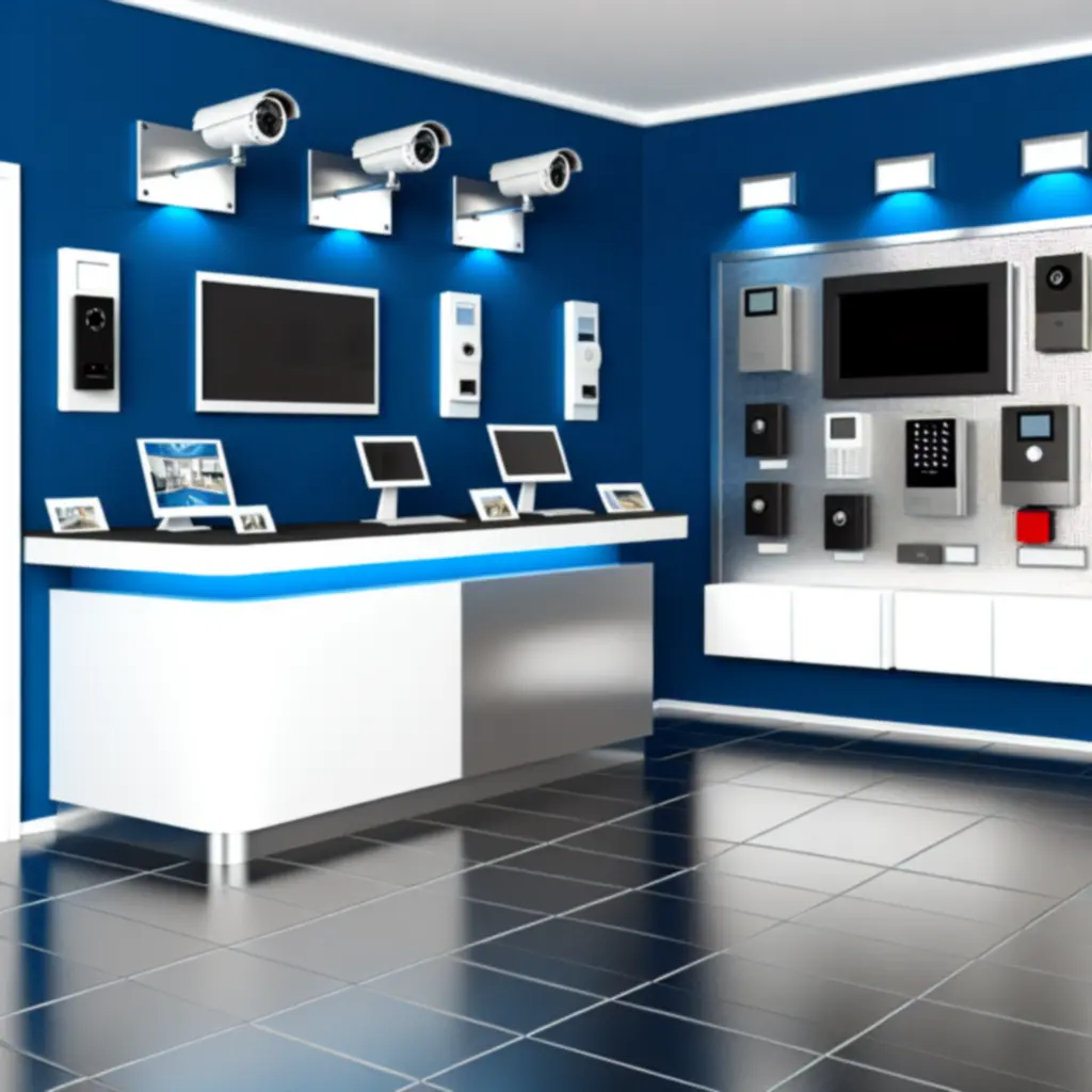Nowoczesny showroom systemów zabezpieczeń Polish Security Systems